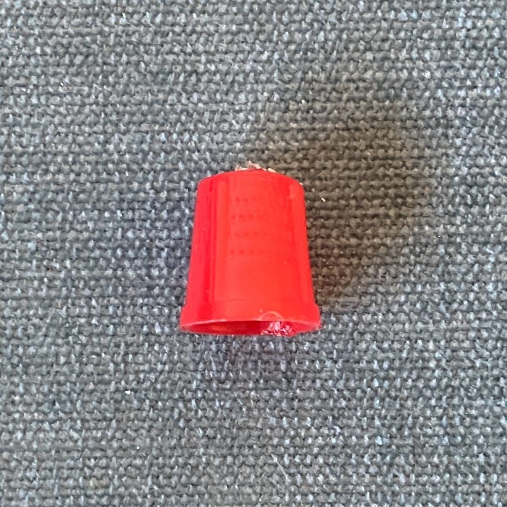 Red Plastic Thimble